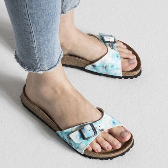 birkenstock madrid graceful faded aqua